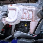 Airbags deployed in a modern Mercedes-Benz car in a safety demonstration at the IAA Mobility 2021 motor show in Munich, Germany - September 6, 2021.