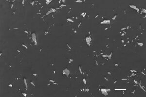 Abrasive Partikel REM Aufnahme